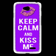 Coque LG L65 Keep Calm Kiss me Violet