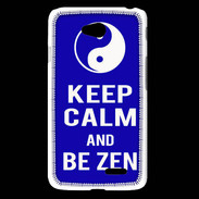 Coque LG L65 Keep Calm Be Zen Bleu