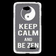 Coque LG L65 Keep Calm Be Zen Gris