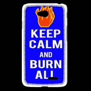 Coque LG L65 Keep Calm Burn Bleu