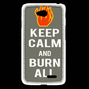Coque LG L65 Keep Calm Burn Gris