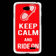 Coque LG L65 Keep Calm Ride on Rouge