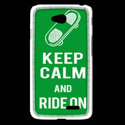 Coque LG L65 Keep Calm Ride on Vert