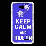 Coque LG L65 Keep Calm Ride on Bleu
