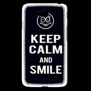Coque LG L65 Keep Calm Smile Noir