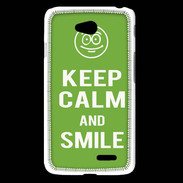 Coque LG L65 Keep Calm Smile Vert