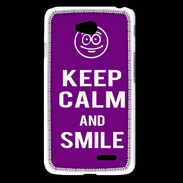Coque LG L65 Keep Calm Smile Violet