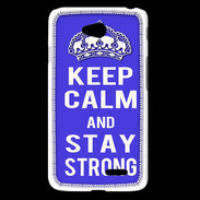 Coque LG L65 Keep Calm Stay strong Bleu