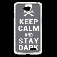 Coque LG L65 Keep Calm Stay dark Gris