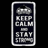 Coque LG L65 Keep Calm Stay strong Noir