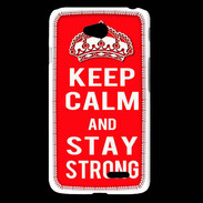 Coque LG L65 Keep Calm Stay Strong Rouge