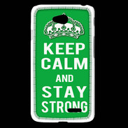 Coque LG L65 Keep Calm Stay strong Vert