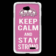 Coque LG L65 Keep Calm Stay strong Rose