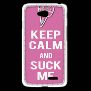 Coque LG L65 Keep Calm Suck me Rose