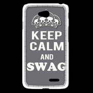 Coque LG L65 Keep Calm Swag Gris