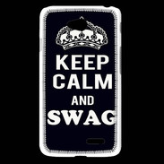 Coque LG L65 Keep Calm Swag Noir