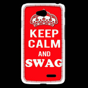 Coque LG L65 Keep Calm Swag Rouge