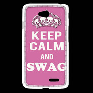 Coque LG L65 Keep Calm Swag Rose