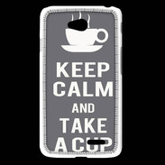 Coque LG L65 Keep Calm Take a cup Gris