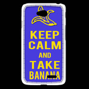 Coque LG L65 Keep Calm Take Banana Bleu