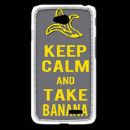 Coque LG L65 Keep Calm Take Banana Gris