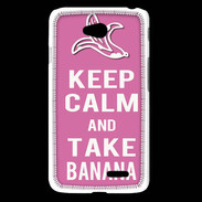 Coque LG L65 Keep Calm Take Banana Rose