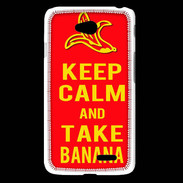 Coque LG L65 Keep Calm Take Banana Rouge