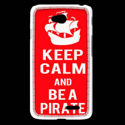 Coque LG L65 Keep Calm Be a Pirate Rouge