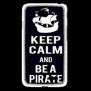Coque LG L65 Keep Calm Be a Pirate Noir