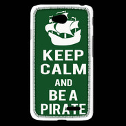 Coque LG L65 Keep Calm Be a Pirate Vert