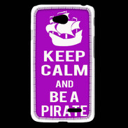 Coque LG L65 Keep Calm Be a Pirate Violet
