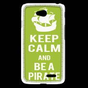 Coque LG L65 Keep Calm Be a Pirate Vert pomme