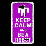 Coque LG L65 Keep Calm Be a Robot Violet