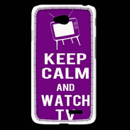 Coque LG L65 Keep Calm Watch TV Violet