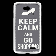 Coque LG L65 Keep Calm go shopping Gris