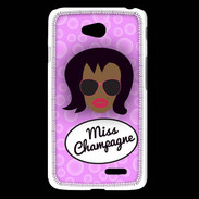 Coque LG L65 Miss Champagne Black