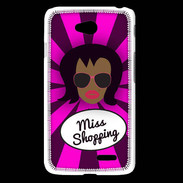 Coque LG L65 Miss Shopping Black