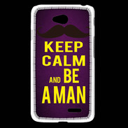 Coque LG L65 Keep Calm Be a Man Violet