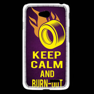 Coque LG L65 Keep Calm and Burn Out violet