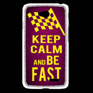 Coque LG L65 Keep Calm and Be Fast Rose