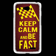 Coque LG L65 Keep Calm and Be Fast Rouge