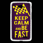 Coque LG L65 Keep Calm and Be Fast Violet