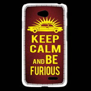 Coque LG L65 Keep Calm and Be Furious Rouge