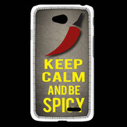 Coque LG L65 Keep Calm and Be Spicy Gris