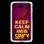 Coque LG L65 Keep Calm and Be Spicy Rose
