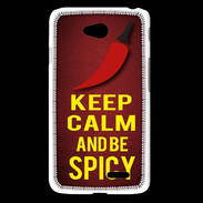 Coque LG L65 Keep Calm and Be Spicy Rouge