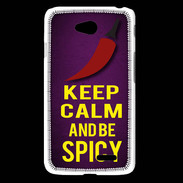 Coque LG L65 Keep Calm and Be Spicy Violet