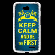 Coque LG L65 Keep Calm and Be the First Bleu