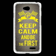 Coque LG L65 Keep Calm and Be the First Gris