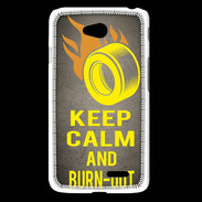Coque LG L65 Keep Calm and Burn Out Gris